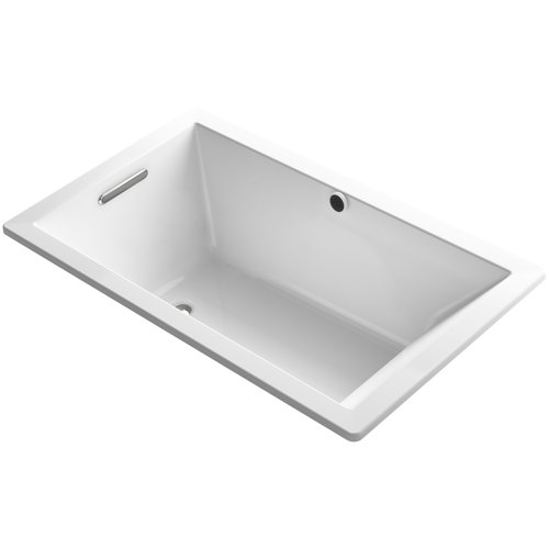 Kohler Underscore® 60" x 36" Soaking Acrylic Bathtub with Heater Wayfair